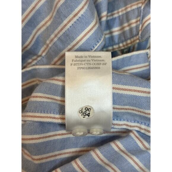 Everlane The Boxy Oxford BLUE/PINK Stripe Size Large - Picture 8 of 8